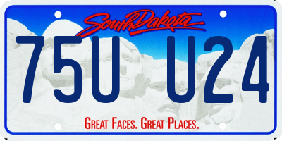 SD license plate 75UU24