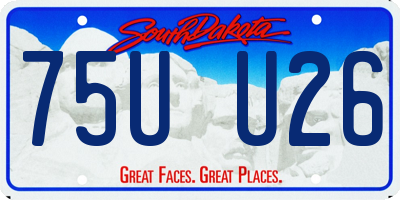SD license plate 75UU26