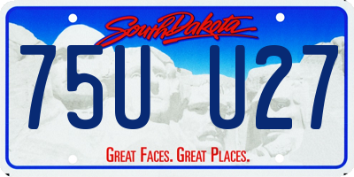 SD license plate 75UU27