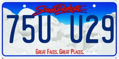 SD license plate 75UU29