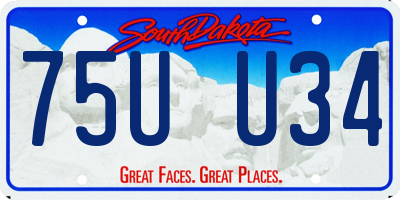 SD license plate 75UU34