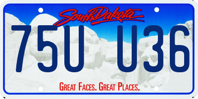 SD license plate 75UU36