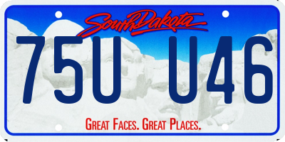 SD license plate 75UU46