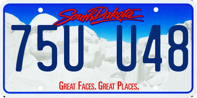 SD license plate 75UU48