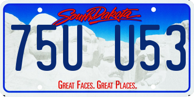 SD license plate 75UU53