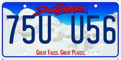 SD license plate 75UU56