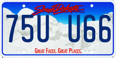 SD license plate 75UU66