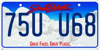 SD license plate 75UU68