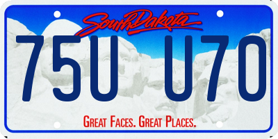 SD license plate 75UU70