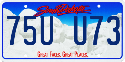 SD license plate 75UU73