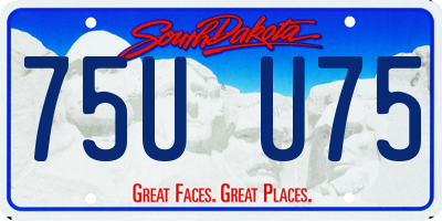 SD license plate 75UU75