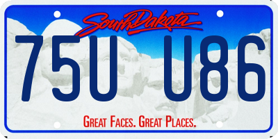 SD license plate 75UU86