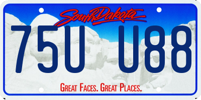 SD license plate 75UU88