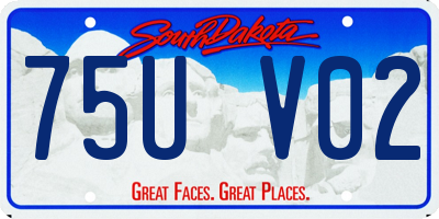 SD license plate 75UV02