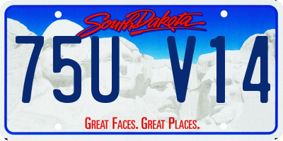 SD license plate 75UV14