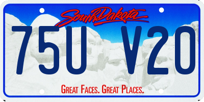SD license plate 75UV20