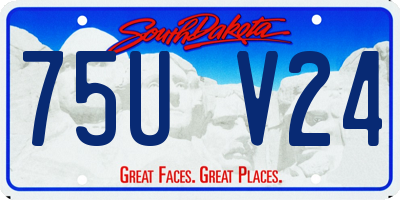 SD license plate 75UV24