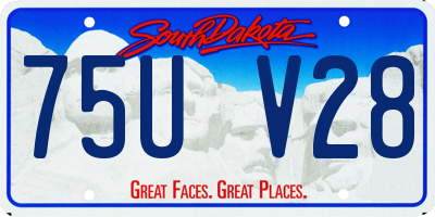 SD license plate 75UV28