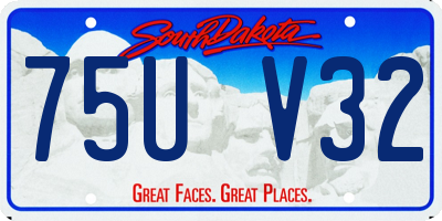 SD license plate 75UV32