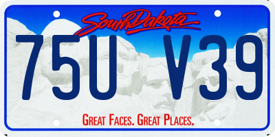 SD license plate 75UV39