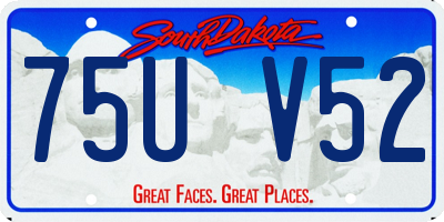 SD license plate 75UV52