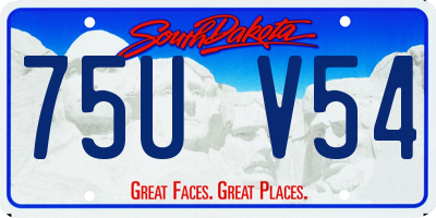SD license plate 75UV54