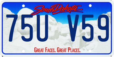 SD license plate 75UV59