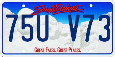 SD license plate 75UV73