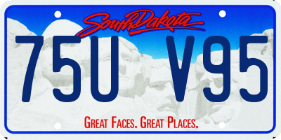 SD license plate 75UV95