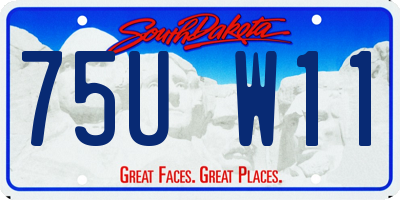 SD license plate 75UW11