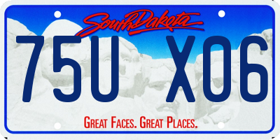 SD license plate 75UX06
