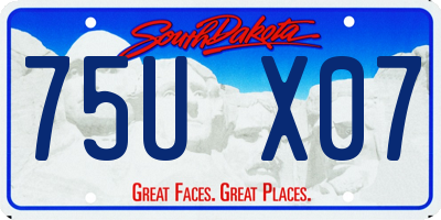 SD license plate 75UX07