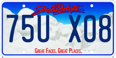 SD license plate 75UX08
