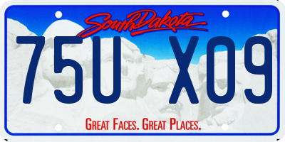 SD license plate 75UX09
