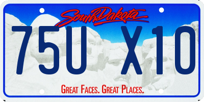 SD license plate 75UX10