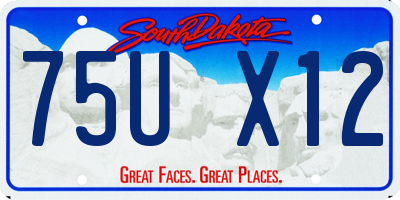 SD license plate 75UX12