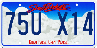SD license plate 75UX14