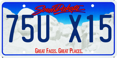 SD license plate 75UX15