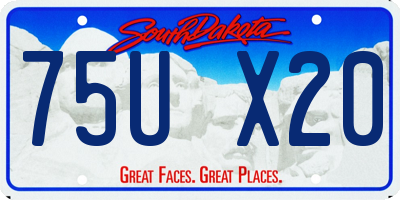 SD license plate 75UX20