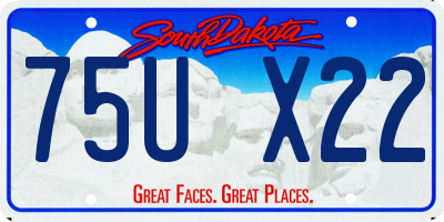 SD license plate 75UX22