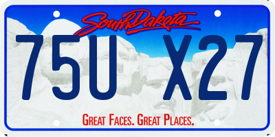 SD license plate 75UX27