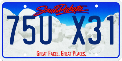 SD license plate 75UX31