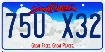 SD license plate 75UX32