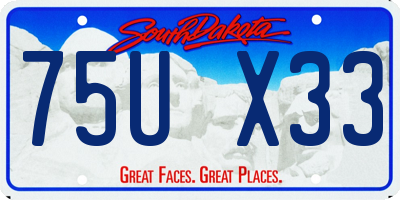 SD license plate 75UX33