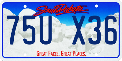 SD license plate 75UX36