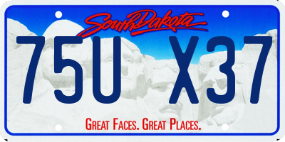 SD license plate 75UX37