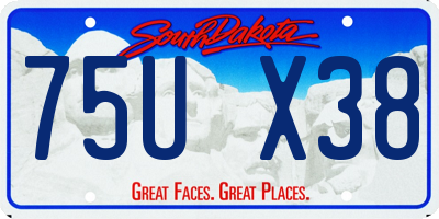 SD license plate 75UX38