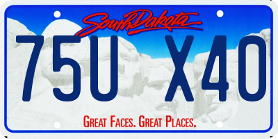 SD license plate 75UX40