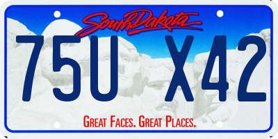 SD license plate 75UX42