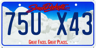 SD license plate 75UX43